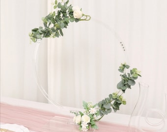 Clear Acrylic Table Arch Hoop Stand Centerpiece