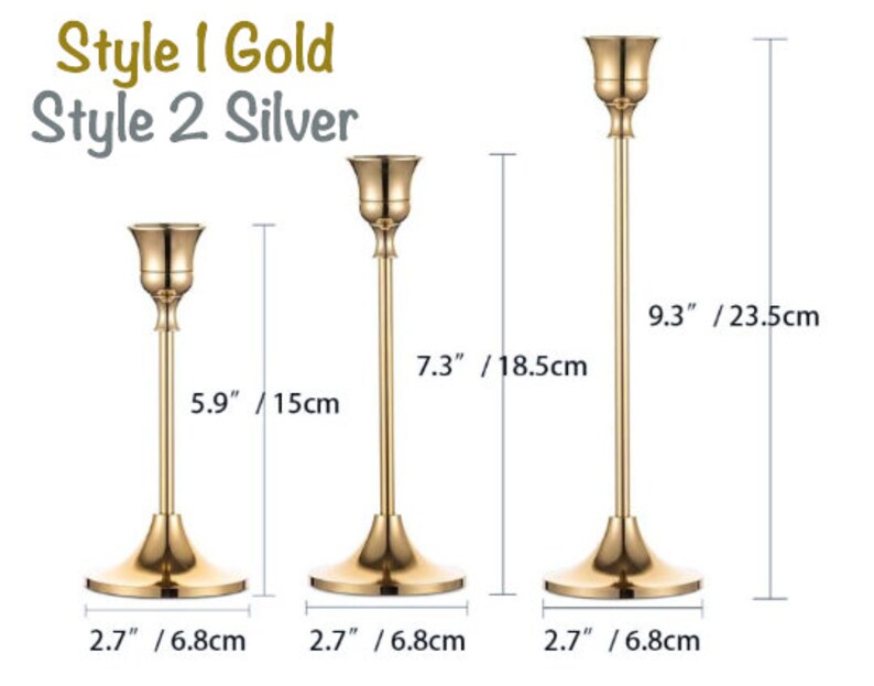 Hurricane Holder Taper Candle 4 Sets of 3 Etsy