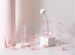 Blush Pink - Bubble Glass Candle Holders/Bud Vases 