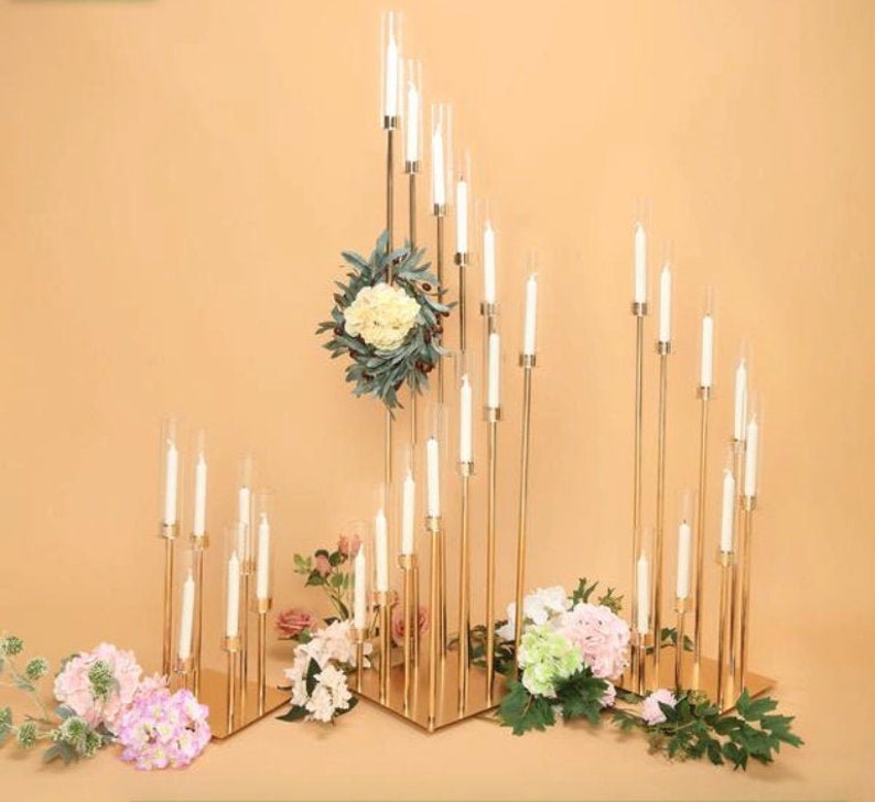 Tall Centerpiece / Candlestick Candelabra Centerpiece / Etsy