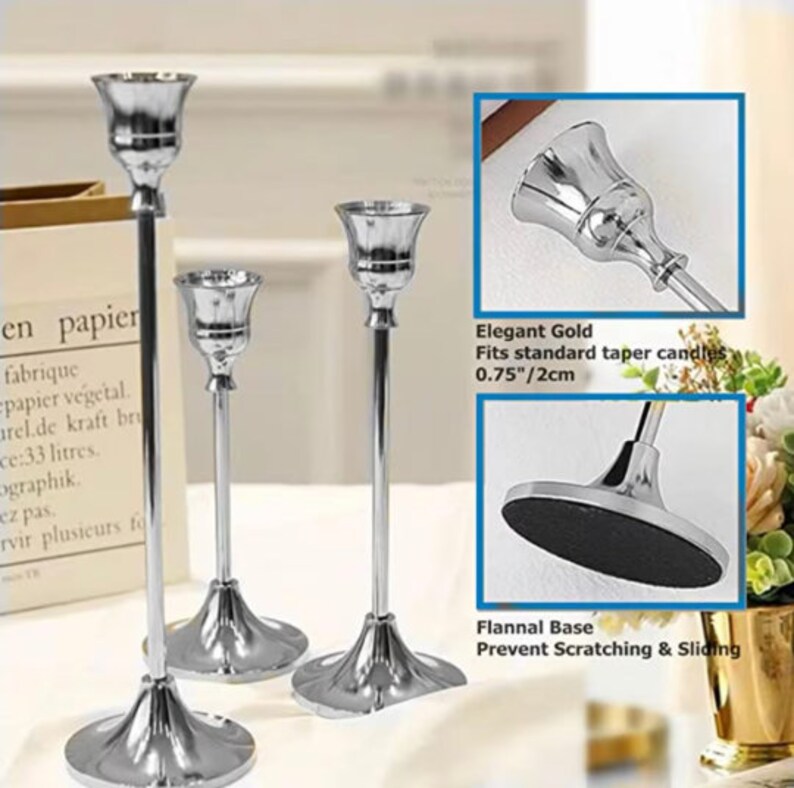 Hurricane Holder Taper Candle 4 Sets of 3 Etsy