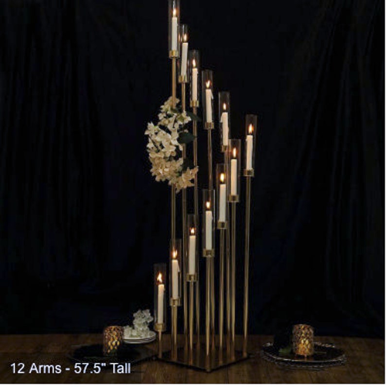 Tall Centerpiece / Candlestick Candelabra Centerpiece / Etsy