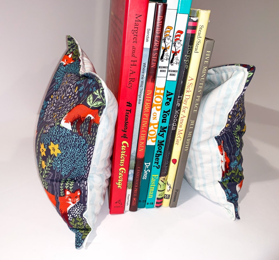 Fox, Woodland Nursery & Kid's Bookends, Child Safe Fabric Bookends