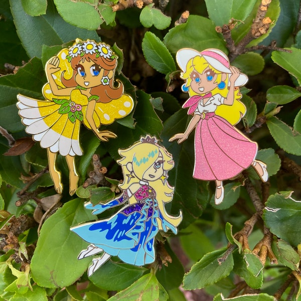 Super Mario Princess Peach Daisy Rosalina enamel pin