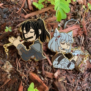 Xenoblade Chronicles 3 Mio and Noah enamel pins