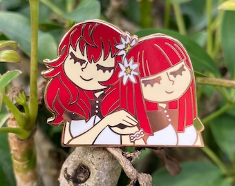 NieR Automata Devola and Popola enamel pin