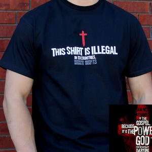 THIS SHIRT is ILLEGAL in 53 Countries 2-Sided Christian T-shirt