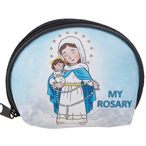 Our Lady of the Rosary Little Saints for Kids ROSARY CASE ~ Fast Shipping!