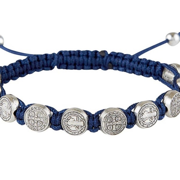 ST BENEDICT MEDALS Cord Bracelet - Evil Protection! - Fast Shipping!