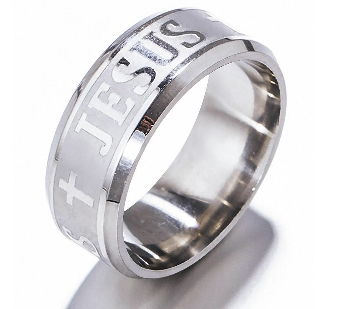 Gold THE LORD'S PRAYER Our Father Ring Stainless Steel Etsy