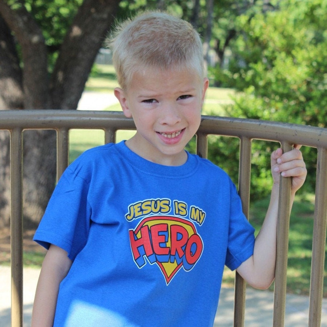 T-shirt Fille 'Jesus My Hero' - Neuf Avec étiquette, Taille Regular