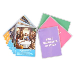 Jumbo-Sized ROSARY CARD Set for Catholic Kids  ~  Fast Shipping!