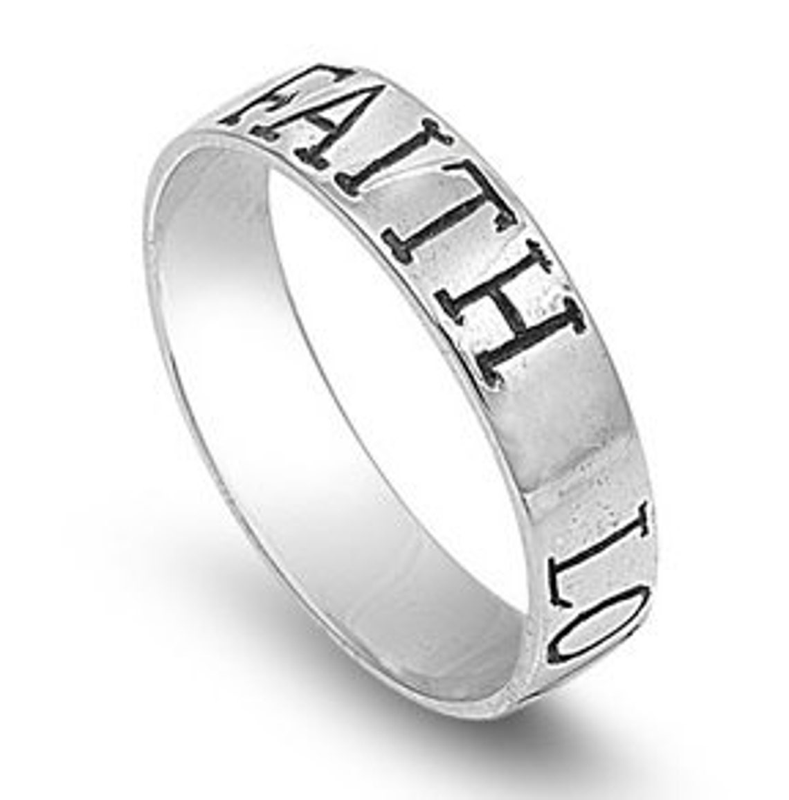 FAITH HOPE & LOVE Ring .925 Sterling Silver Fast Shipping Etsy