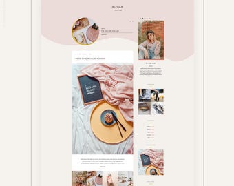 ALPACA — Cute Colorful Blogger Template for Personal & Lifestyle Blogs
