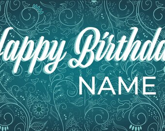 Personalized Birthday Vinyl Banner: Full Color, Weatherproof