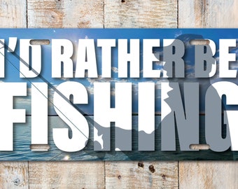 Ich wäre lieber Angellizenz Schild - Fischer Geschenk