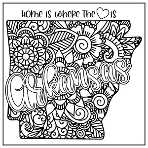 Huge Coloring Poster - The State of Arkansas