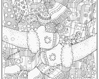 Huge Coloring Poster - XMAS Hug Gifts - Perfect for Christmas Fun