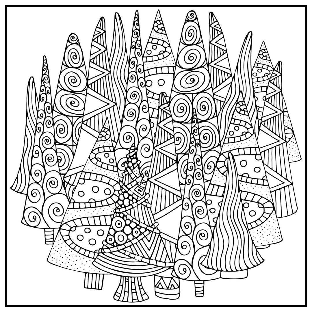 Huge Coloring Poster XMAS Forest Perfect for Christmas Fun - Etsy