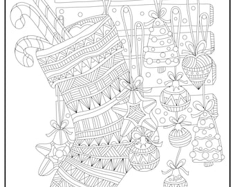 Christmas Stocking Coloring Poster: Large Xmas Activity (Alcohol Markers Recommended)