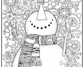 Snowman Coloring Poster: Huge Christmas Activity Page (Alcohol Markers Recommended)