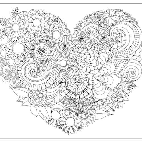 Huge Coloring Poster-floral Mandala - Etsy