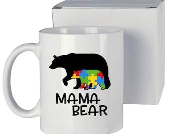 Coffee Mug - Mama Bear -  AUTISM - Coffee Cup