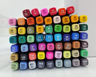 Colors: 00-99 1x Aquamarker Water Based Ink fine & Brush Décotime 