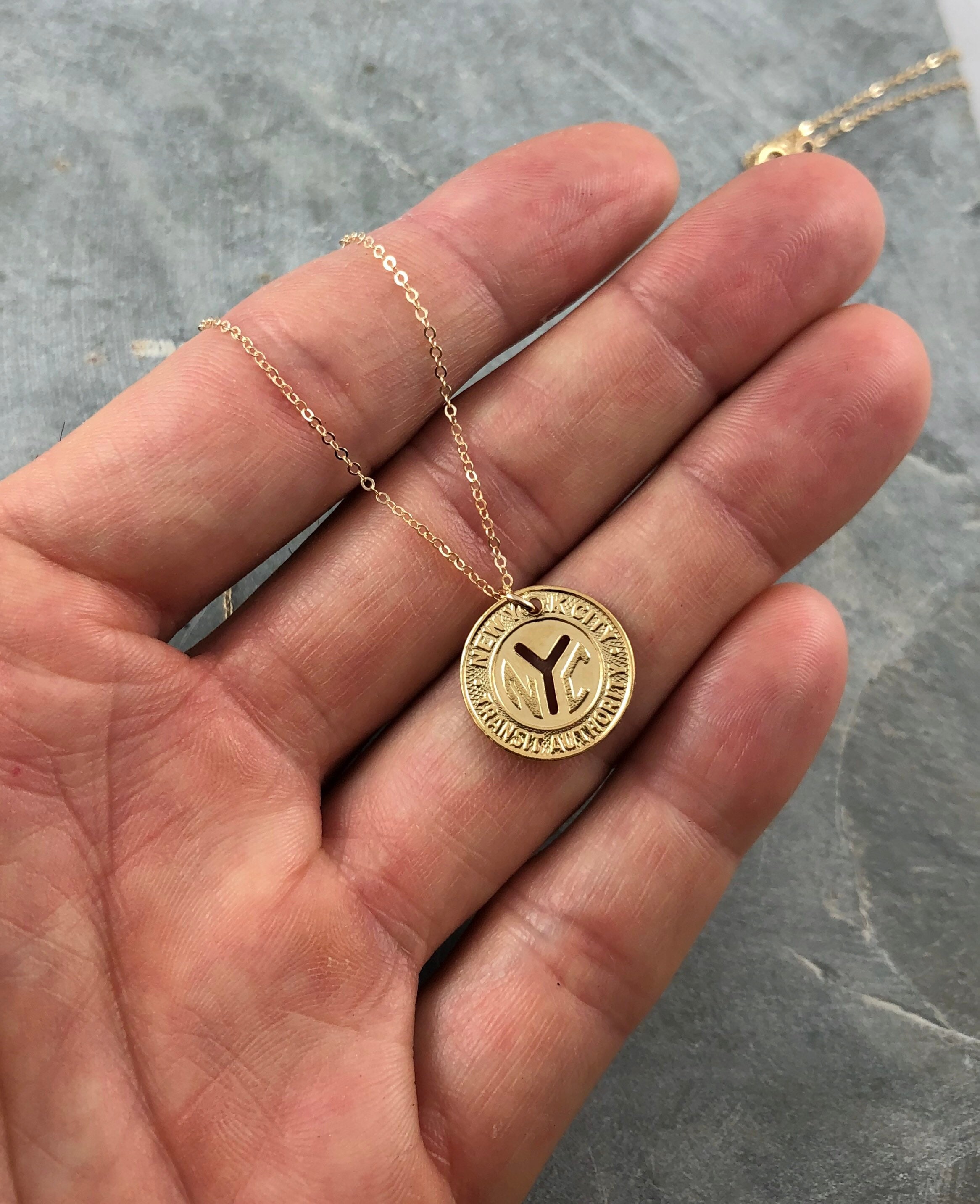 Subway Series Necklace - Lower East Side to Upper West Side 14K Yellow Gold