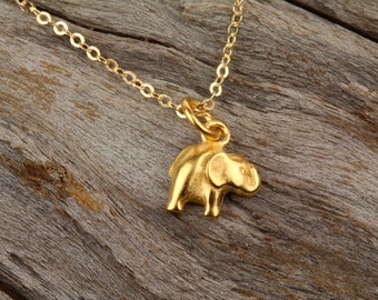 Elephant Charm Necklace, Necklace, Charm, Elephant, Africa, Ele, Good luck charm, Silver, Elephant Jewelry