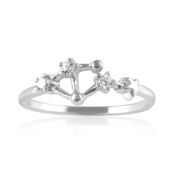 Zodiac Constellation Ring, Sterling Silver, Astrology Jewelry, Libra …