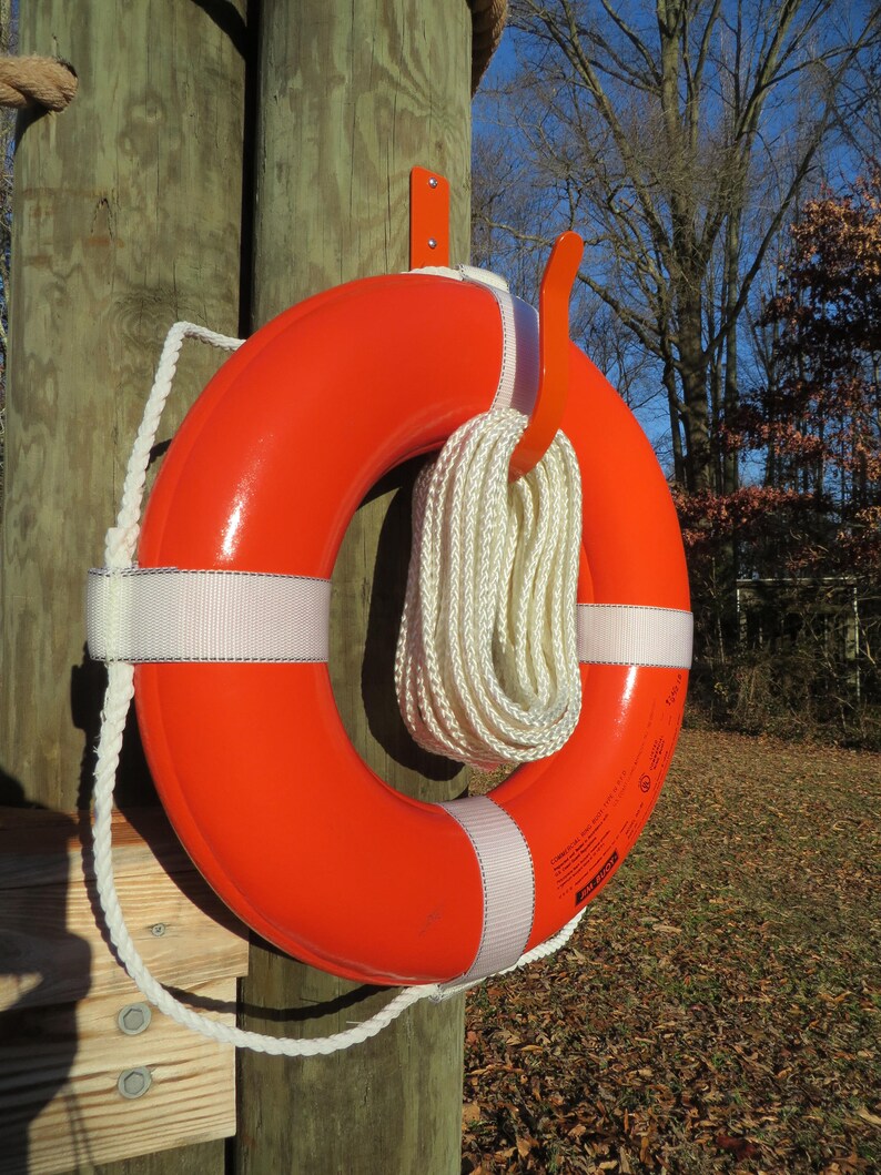Life Ring / Throw Ring Hanger / Hook for Pool. Dock and Boat Etsy
