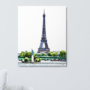Lady Liberty and Lady Eiffel Paris France Metal Print