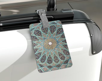 Hafez Mural Shiraz Saffiano Polyester Luggage Tag, Rectangle