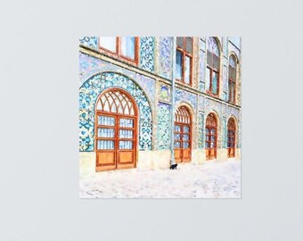 Golestan Palace Cat Persian Matte Print Wall Art Home Decor