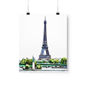 Lady Liberty and Lady Eiffel Paris France NYC Premium Matte Print