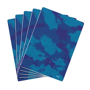 Blue Spots Abstract Playing Cards