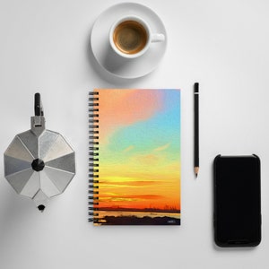 Winter Sunset Spiral Notebook Dotted Pages
