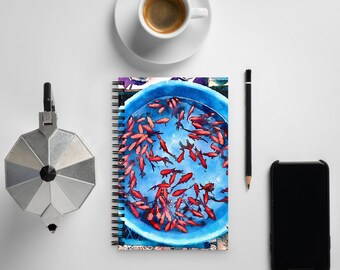 Bowl of Fish in Tajrish Bazaar Spiral Notebook Dotted Pages