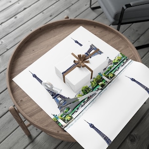 Lady Liberty and Lady Eiffel Gift Wrap Papers- Matte or Satin Finish