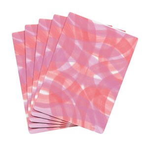 Woven Pink Abstract Playing Cards