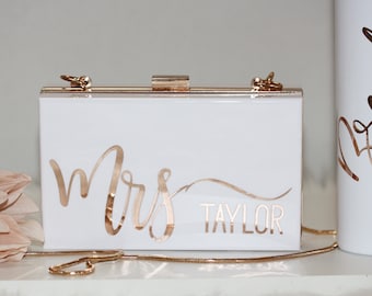 personalised clutch bag