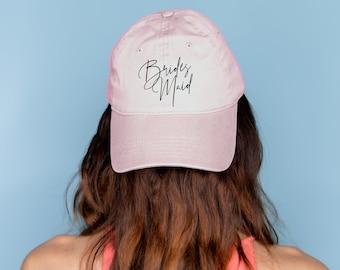 Bachelorette Party hats, garment washed, unstructured, cotton, Dad Hat, Bridesmaid Hats, Bridal party favors, personalized - DH2HTV