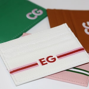 Porte-cartes mince personnalisé avec monogramme ombré imprimé