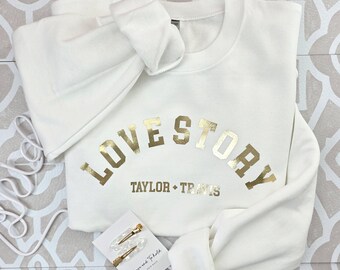 Personalized Love story Crew Neck Pull Over