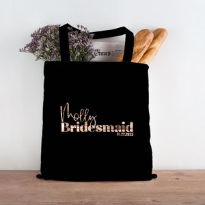 Bridesmaid Bags, Bridesmaid Tote Bags, Bridal Party Gifts, Set of 5 6 7 8 9 10 + get bulk discount