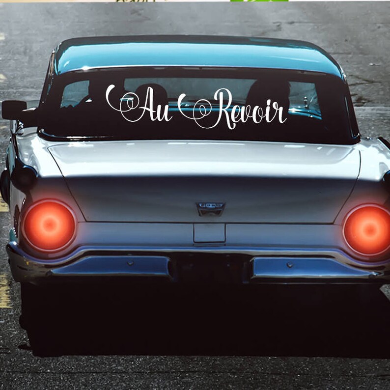 Au Revoir Getaway Car Sign Decal Send Off Car Sign Ideas Etsy