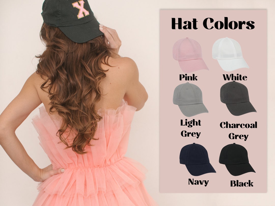 Varsity Letter Patch Hat, Preppy Ball Cap, Personalized Soft Top