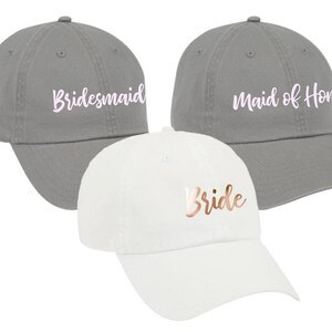 Bachelorette Party hats, garment washed, unstructured, cotton, Dad Hat, Bridesmaid Hats, Bridal party favors, personalized DH2HTV image 7