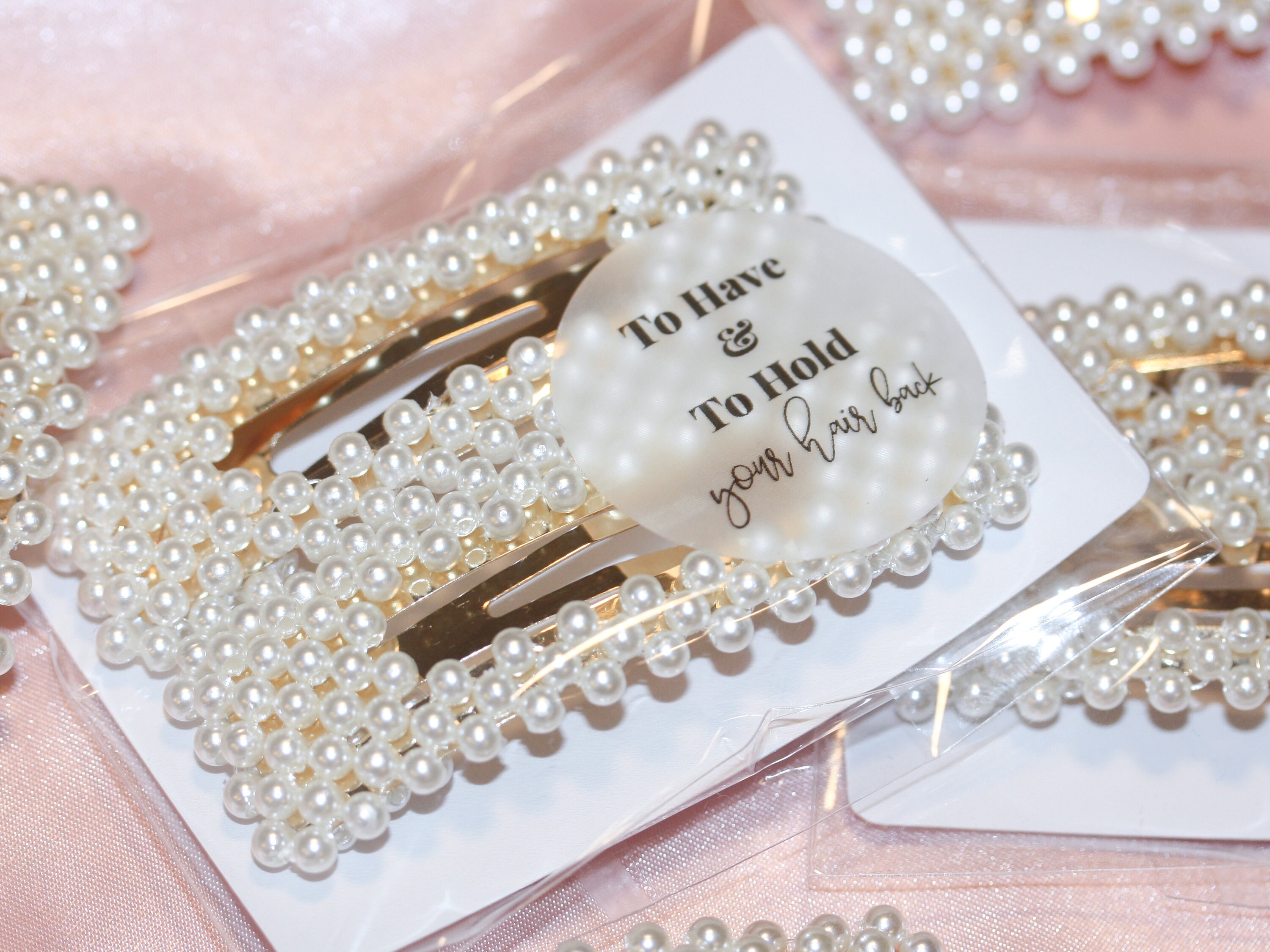 To Have and to Hold Your Hair Back Pearl Hair Clip Bridesmaid Proposal,  Bridesmaids Gifts, Bachelorette Partyfavor 